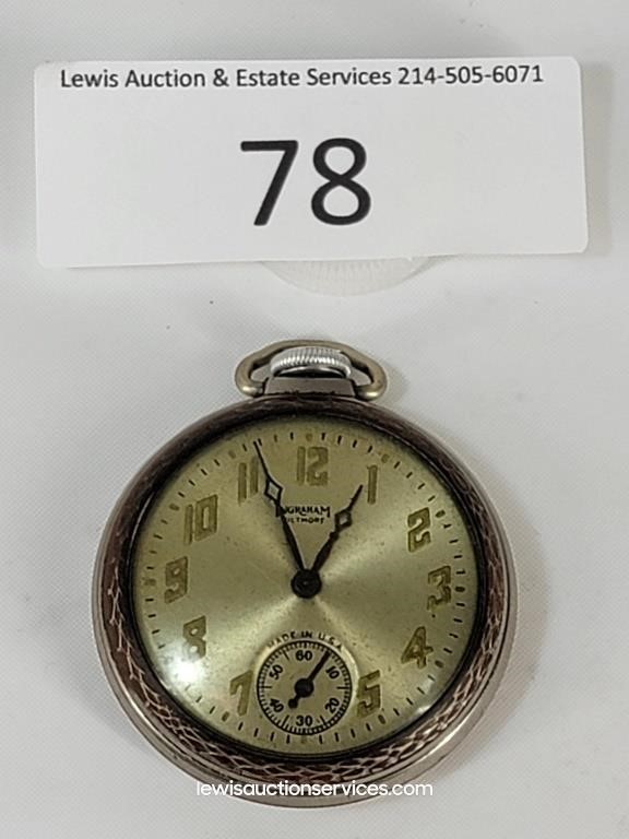 Antique Ingraham Pocket Watch - Works