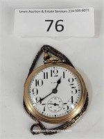 Antique Elgin Pocket Watch w/ Chain - Works