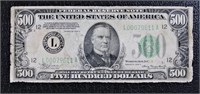 1934A Federal Reserve San Francisco $500 bill