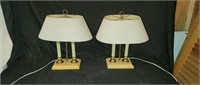 2 Vintage Bouillotte Style Lamps