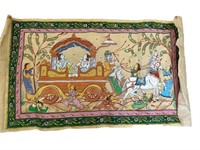 Gypsy Wagon Artwork On Silky Fabric