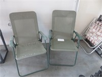 pair lawn chairs