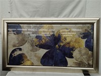 Rustic Blue/Gold flower/clover Print