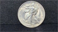 1937-S Silver Walking Liberty Half Dollar higher