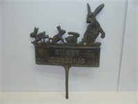 Cast Iron BUNNY CROSSING Sign