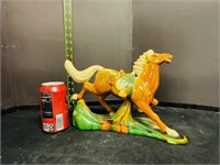 Chinese Ming Tang Dynasty Drip Glazed War Horse