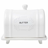 FRENCH DESIGN CERAMIC BUTTER DISH WITH LID