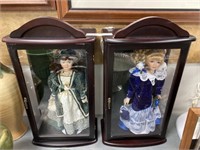 (2) Porcelain Cased Dolls