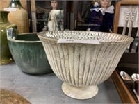 Pottery Planter with Glass Center Bowl