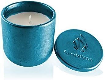 Candellana I-Blue Metallic Candle  Warm Feather