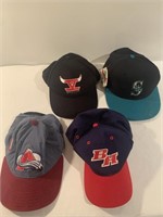 4 Vintage Sports Baseball Caps