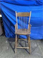 Vintage Wood Youth High Chair