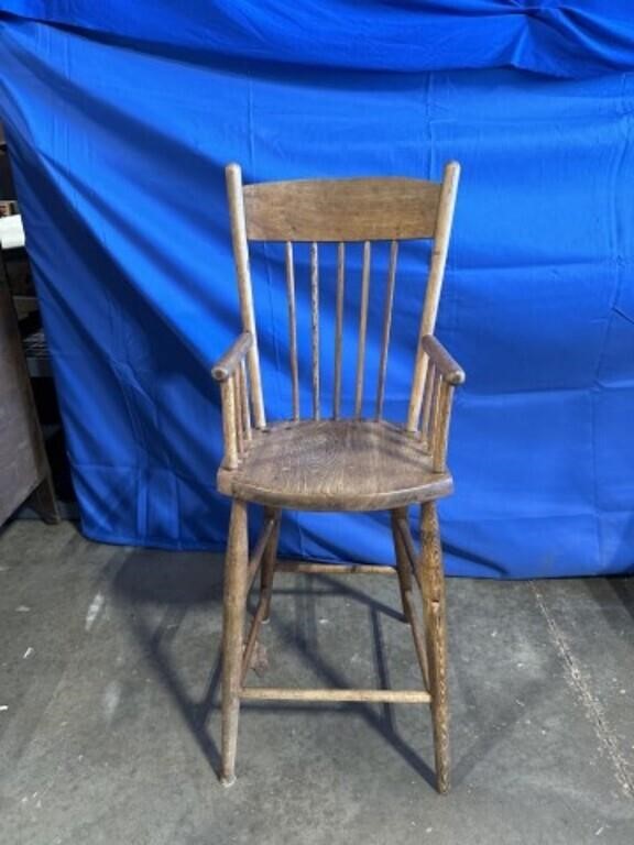 Vintage Wood Youth High Chair