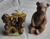 Bear and African Figurines