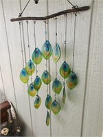 Wind Chime, Peacock Design Glass