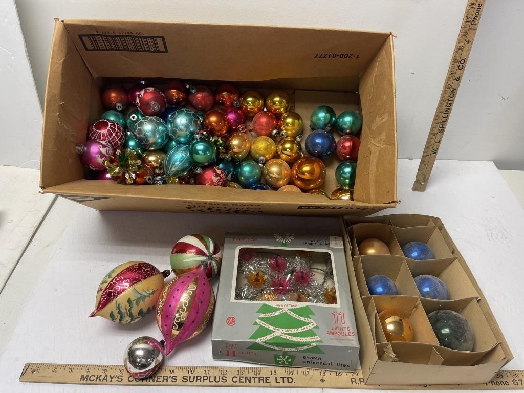 Vintage glass Christmas decor