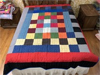 Handmade Quilt #41 Multi-color Large Patchwork