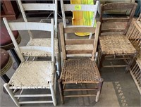 5-woven bottom chairs
