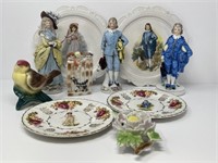 Blue Boy and Pinkie Plates, Figurines, Pottery
