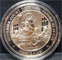 Franklin Mint 45mm Bronze US History Medal 1857