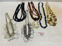 (6) Costume Jewelry Necklaces (some vintage)