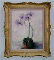 Framed Oil On Board "My Orchid" Hinton