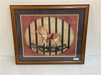 Framed Picture of Rocking Horse
