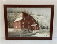 Framed Picture of a Mill
