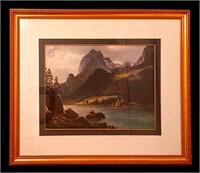 ROCKY MOUNTAINS ALBERT BIERSTADT Framed ART PRINT