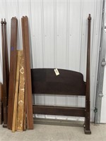 Wood poster bed, head board and foot board, with r