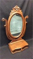 Antique Counter Top Mirror with Drawer