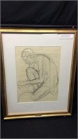 Joseph Adam Imhoff Pencil Drawing ca 1930