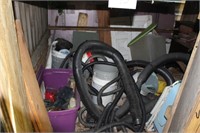SHED CONTENTS, FAN, HOSES, ,EECH LINE, MISC