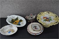 Lot of Vintage Painted Porcelain Pieces