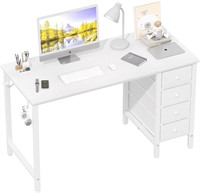 47 Lufeiya White Desk with Drawers
