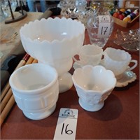 MILK GLASS ITEMS