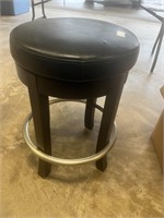 Wood & leather Top Stool