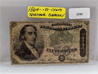 1864 50 Cent Fractional Currency