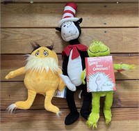 Lorax, Grinch, & Cat in the Hat (20") Stuffed