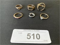 14KT Gold Gemstone Ring, Bands.