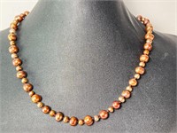 Pearl Colored Beaded Necklace