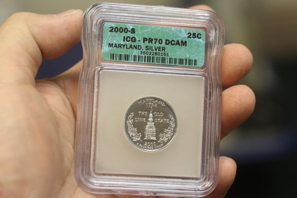 ICG Graded Slabbed Silver Quarter