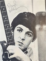 Paul McCartney signed magazine page. GFA Authentic