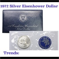 1972-s Silver Uncirculated Eisenhower Dollar in Or