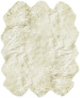 $386  Natural Sheepskin Rug | 5 ft x 6 ft Natural