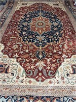 Hand Knotted Persian Heriz Rug  12x18 ft