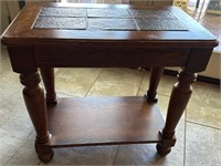 11 - SIDE TABLE W/ INLAY STONE TILE TOP