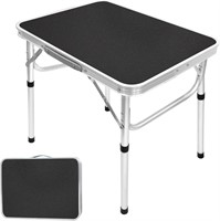 Camp Field Aluminum Folding Small Table, Black