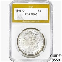 1898-O Morgan Silver Dollar PGA MS66