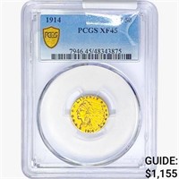 1914 $2.50 Gold Quarter Eagle PCGS XF45